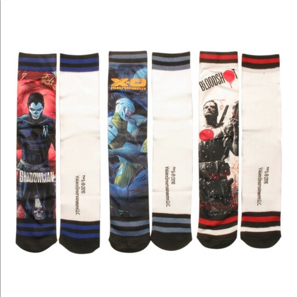 🆕Valiant Comics Trio Crew Socks Set